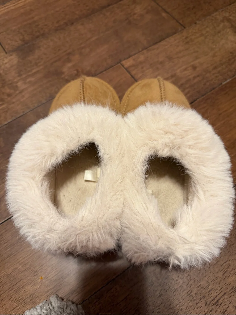 Cozy Tan Kids Faux-Shearling Slipper Boots